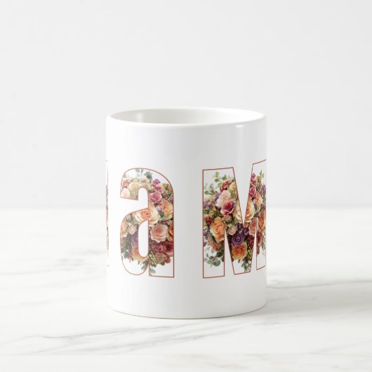 Mama Floral Coffee Mug Kaffeetasse (Mittel)