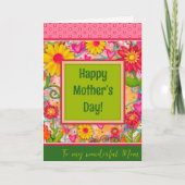 Mama Floral Hearts Hübsch Einzigartiger Muttertag Karte (Vorderseite)
