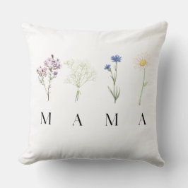 Mama Floral Pastel Botanical Mother's Day Gift Kissen