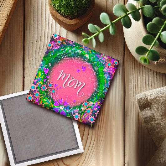 Mama Floral Pink Hübsch Inspirivity Magnet
