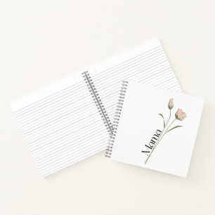 Mama Floral Tulpe, Muttertag, Geburtstag für sie Notizblock