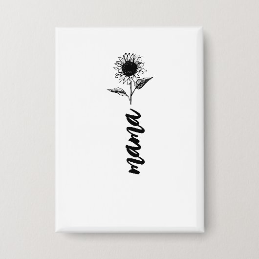 Mama flower gift button (Vorderseite)