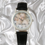 Mama Foto Armbanduhr<br><div class="desc">Vorlage für Ihr eigenes Foto der besten Mutter, Mutter in der Welt. Schwarze Zahlen. Text: Meine Mutter. Mit einem Overlay aus weißem Foto.</div>
