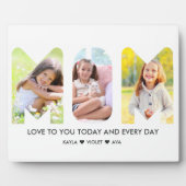 MAMA Foto Collage 3 Letter Cutout Personalisiert Fotoplatte (Vorderseite)