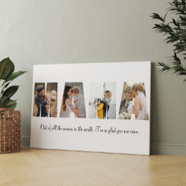 Mama Foto Collage 4 Fotos | Muttertagsgeschenk Leinwanddruck