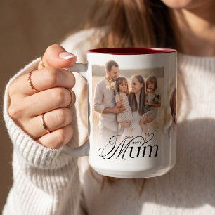 Mama Foto-Collage Alles Gute zum Geburtstag Gesche Zweifarbige Tasse