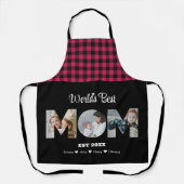 Mama Foto Collage Cutout Muttertag Geburtstag Schürze (Vorderseite)