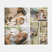 Mama-Foto-Collage Fleecedecke (Vorderseite (Horizontal))