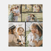 Mama-Foto-Collage Fleecedecke (Vorderseite)