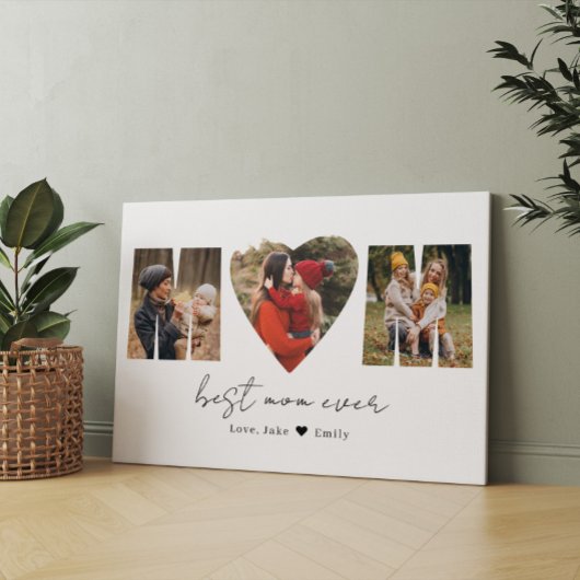 Mama Foto Collage Herzklopfen Foto Muttertag Leinw Leinwanddruck