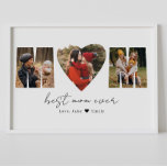 Mama Foto Collage Herzklopfen Foto Muttertag Poste Poster<br><div class="desc">Dies ist eine Foto-Collage,  die das Wort MAMA (mit einem Herz) zusammen mit einer benutzerdefinierten Nachricht Zauber. Das ist das perfekte Geschenk für Mama zum Geburtstag,  Geburtstag oder Weihnachten.</div>