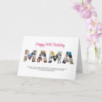 Mama Foto Collage Letter Cutout Mama Geburtstag
