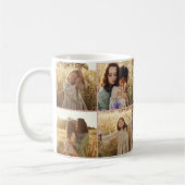 Mama Foto Collage mädchenhafte rosa moderne Mütter Kaffeetasse (Links)