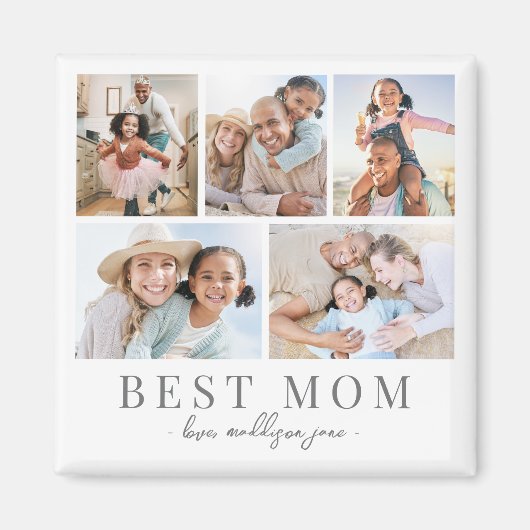 Mama Foto Collage Mutter Magnet (Vorne)
