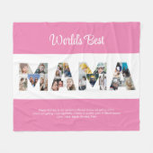 Mama Foto Collage Muttertag Mama Geburtstag Fleecedecke (Vorderseite (Horizontal))