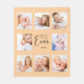 Mama Foto Collage Pfirsichmüttertag Fleecedecke (Vorderseite)