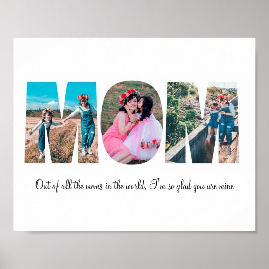 Mama Foto Collage Poster (Vorne)