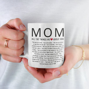 Mama Foto Dinge, die wir an dir lieben Muttertag Kaffeetasse