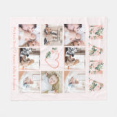 Mama Foto Floral Collage Custom Fleecedecke (Vorderseite (Horizontal))