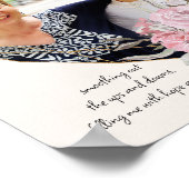 Mama Foto Gold Heart Shaped Pink Floral Frame Poster (Ecke)