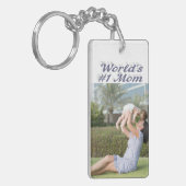 Mama Foto Grauer Text Schlüsselanhänger (Vorderseite links)
