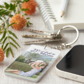 Mama Foto Grauer Text Schlüsselanhänger (Vorderseite rechts)