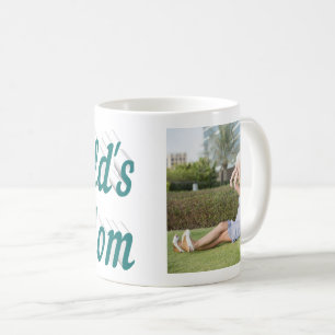 Mama Foto grüner Text Kaffee Tasse