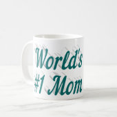 Mama Foto grüner Text Kaffee Tasse (Vorderseite Links)