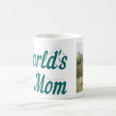 Mama Foto grüner Text Kaffee Tasse (Mittel)
