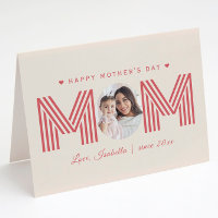 MAMA Foto Herzform Stripe Buchstaben Muttertag
