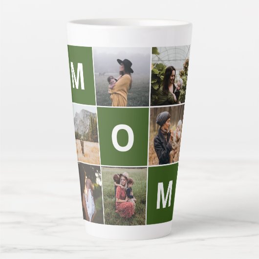 Mama Foto Latte Tasse für Muttertag (Vorderseite)