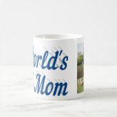 Mama Foto Meerblauer Text Kaffee Tasse (Mittel)