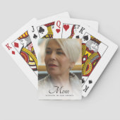 Mama Foto Personalisiert Gedenkfeier Beerdigung Spielkarten (Rückseite)