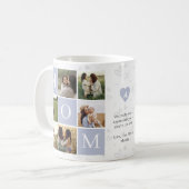 Mama Foto Square Gird Monogramm & Personalisiert Kaffeetasse (Vorderseite Links)