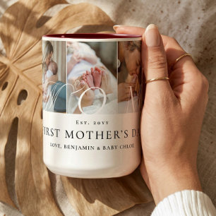 Mama Fotocollage Erstes Muttertags-Andenken Gesche Zweifarbige Tasse