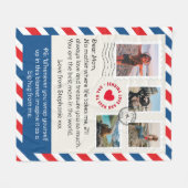 Mama FotoCollage Handgeschriebener Letter Hug Fleecedecke (Vorderseite (Horizontal))