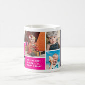 Mama FotoCollage Hot Pink Mütter Tag Kaffeetasse (Mittel)