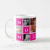 Mama FotoCollage Hot Pink Mütter Tag Kaffeetasse (Links)