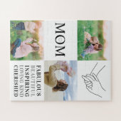 Mama FotoCollage Moderne Typografie Puzzle (Horizontal)