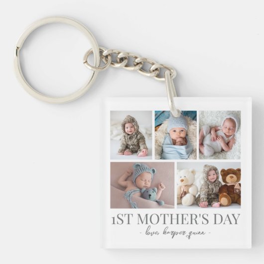 Mama FotoCollage Schlüsselanhänger (Vorderseite)