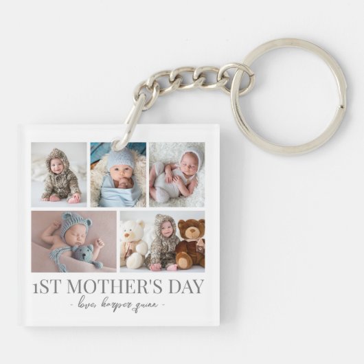 Mama FotoCollage Schlüsselanhänger (Rückseite)
