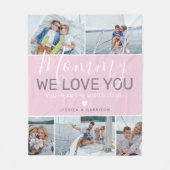 Mama FotoCollage "We Liebe You" Fleece Blanket (Vorderseite)