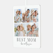 Mama FotoCollage Weihnachten Ornament Aus Metall (Vorderseite links)