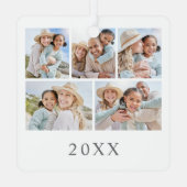 Mama FotoCollage Weihnachten Ornament Aus Metall (Rückseite)