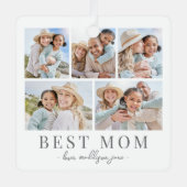 Mama FotoCollage Weihnachten Ornament Aus Metall (Vorderseite)