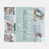 Mama FotoCollage "Wir Liebe Sie" Fleecedecke (Vorderseite (Horizontal))