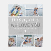 Mama FotoCollage "Wir Liebe Sie" Fleecedecke (Vorderseite)