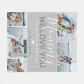 Mama FotoCollage "Wir Liebe Sie" Fleecedecke (Vorderseite (Horizontal))