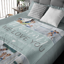 Mama FotoCollage "Wir Liebe Sie" Fleecedecke