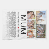 Mama Fotos Dinge, die wir über Sie zum Muttertag L Geschirrtuch (Horizontal)